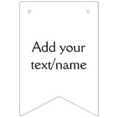 simple minimal add your text/name custom personali バンティングフラッグ (第1の旗)
