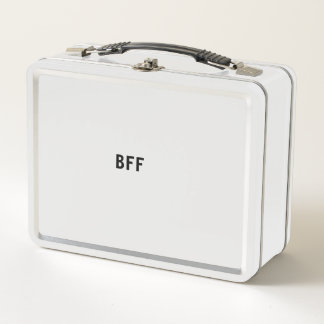 Simple minimal BFF best friends family custom name メタルランチボックス