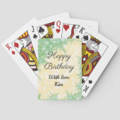 simple minimal calligraphy happy birthday custom   トランプ (裏面)