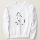 Simple Minimal Cat sweatshirt  スウェットシャツ (デザイン正面)
