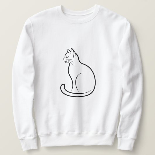 Simple Minimal Cat sweatshirt  スウェットシャツ (デザイン正面)