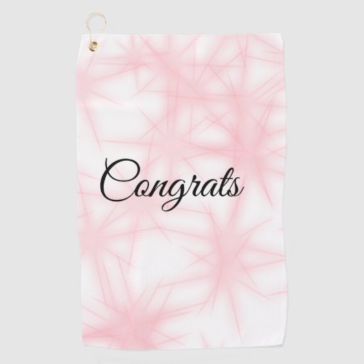 Simple minimal congratulations add your text name  ゴルフタオル (正面)