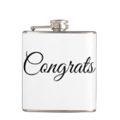 Simple minimal congratulations add your text name  フラスク (正面)