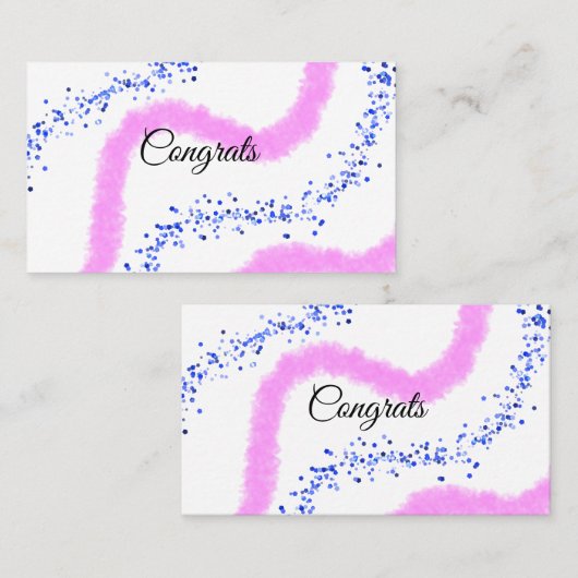 Simple minimal congratulations add your text name  名刺 (正面/裏面)