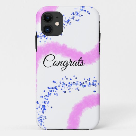Simple minimal congratulations add your text name Case-Mate iPhoneケース (裏面)
