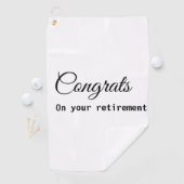 Simple minimal congratulations retirement add name ゴルフタオル (インサイチュ)