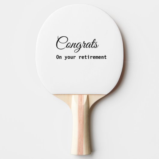 Simple minimal congratulations retirement add name 卓球ラケット (正面)