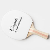 Simple minimal congratulations retirement add name 卓球ラケット (横)