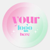 Simple Minimal Custom Business Company Logo ラウンドシール (正面)