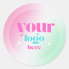 Simple Minimal Custom Business Company Logo ラウンドシール