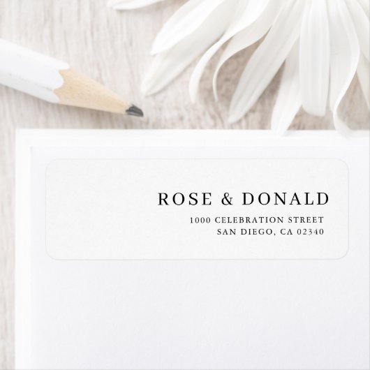 Simple minimal custom wedding address label ラベル (インサイチュ)