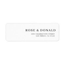 Simple minimal custom wedding address label ラベル