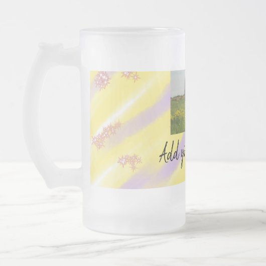 simple minimal customized name monogram text throw フロストグラスビールジョッキ (左)