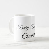 SIMPLE MINIMAL.CUTIE ADD NAME BABY baby shower Thr コーヒーマグカップ (正面左)