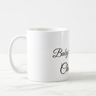 SIMPLE MINIMAL.CUTIE ADD NAME BABY baby shower Thr コーヒーマグカップ
