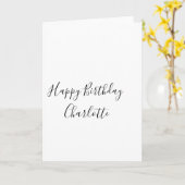 SIMPLE MINIMAL.CUTIE ADD NAME BABY happy birthday  カード (黄色い花)