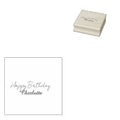 SIMPLE MINIMAL.CUTIE ADD NAME BABY happy birthday  ラバースタンプ (押印)