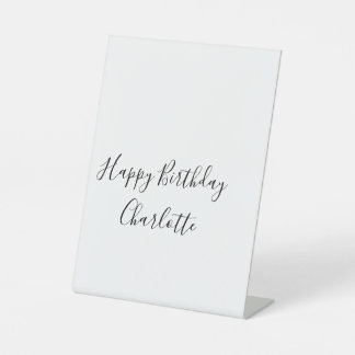 SIMPLE MINIMAL.CUTIE ADD NAME BABY happy birthday  台座サイン
