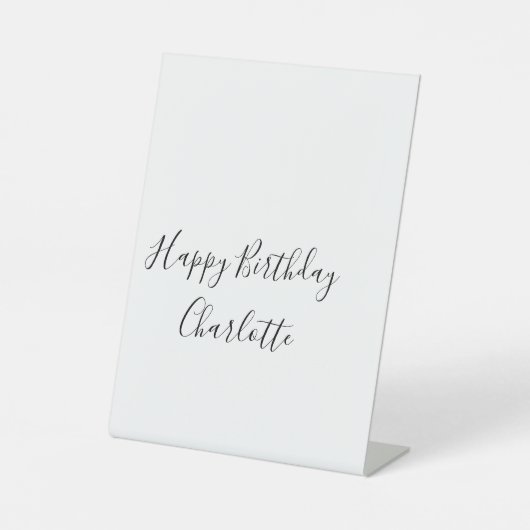 SIMPLE MINIMAL.CUTIE ADD NAME BABY happy birthday  台座サイン (正面)