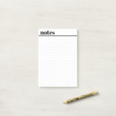 Simple Minimal Dot Grid Sticky Notes Pad ポストイット (デスク上)