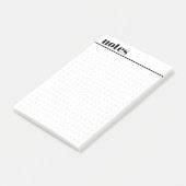Simple Minimal Dot Grid Sticky Notes Pad ポストイット (アングル)