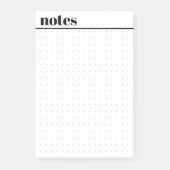 Simple Minimal Dot Grid Sticky Notes Pad ポストイット (正面)