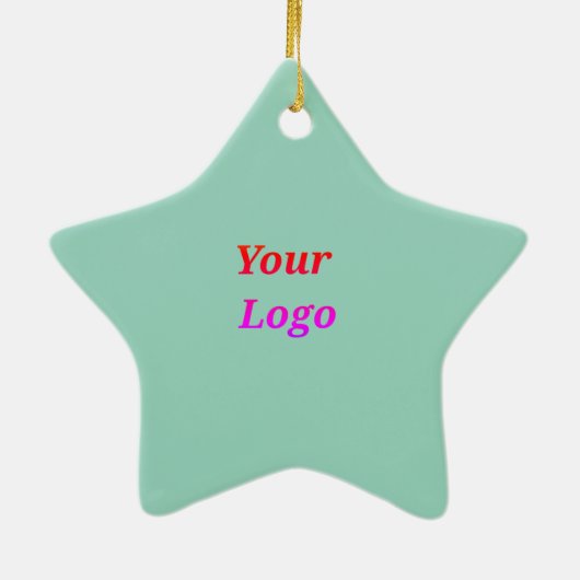 Simple minimal elegant custom circle photo collage セラミックオーナメント (裏面)