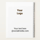 Simple minimal elegant custom logo here company    プランナー手帳 (裏面)
