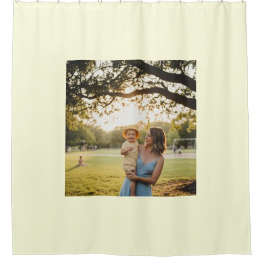 Simple minimal elegant custom logo here company t  シャワーカーテン (正面)