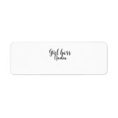 simple minimal girl boss add name text image busin ラベル (正面)