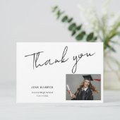 Simple Minimal Graduation Flat Thank You Card サンキューカード (スタンド正面)
