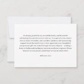 Simple Minimal Graduation Flat Thank You Card サンキューカード (裏面)