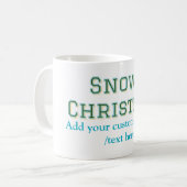 Simple minimal green happy holidays Christmas  コーヒーマグカップ (正面左)