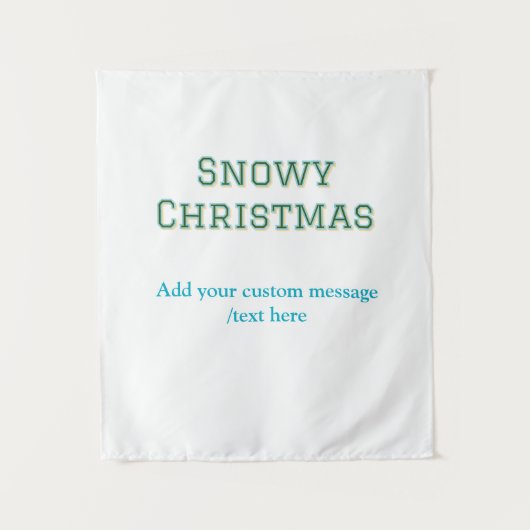 Simple minimal green happy holidays Christmas  タペストリー (正面)