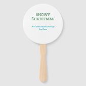 Simple minimal green happy holidays Christmas  ハンドファン (裏面)