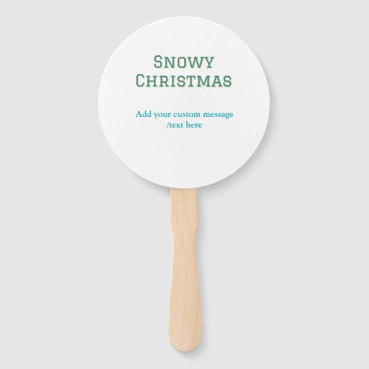 Simple minimal green happy holidays Christmas  ハンドファン (正面)
