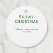 Simple minimal green happy holidays Christmas  フェイバータグ (裏面)