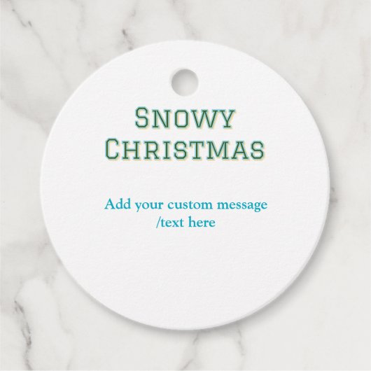 Simple minimal green happy holidays Christmas  フェイバータグ (正面)