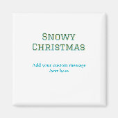 Simple minimal green happy holidays Christmas  マグネット (正面)