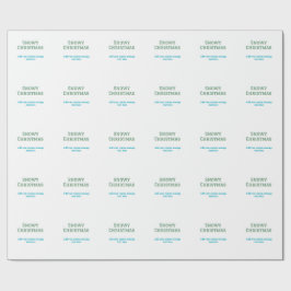 Simple minimal green happy holidays Christmas  ラッピングペーパー