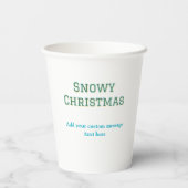 Simple minimal green happy holidays Christmas  紙コップ (裏面)