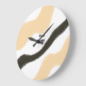 SIMPLE MINIMAL MODERN MONOGRAM ELEGANT STYLE CHIC ラージ壁時計 (傾斜)