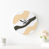 SIMPLE MINIMAL MODERN MONOGRAM ELEGANT STYLE CHIC ラージ壁時計 (ホーム)
