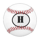 SIMPLE MINIMAL MODERN MONOGRAM ELEGANT STYLE CHIC  野球ボール (裏面)