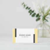 Simple Minimal Modern Yellow Black Line Frame 名刺 (スタンド正面)