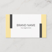 Simple Minimal Modern Yellow Black Line Frame 名刺 (正面)