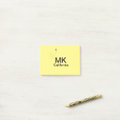 Simple minimal monogram add text travel plane phot ポストイット (デスク上)