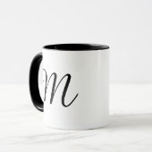 Simple Minimal Monogram Logo add your  Coffee Mug マグカップ (正面左)