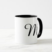 Simple Minimal Monogram Logo add your  Coffee Mug マグカップ (正面右)