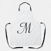 simple minimal monogram logo personalized baking エプロン (正面)